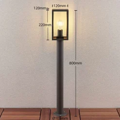 Lindby Terrassebelysning > Filimon vejlampe, 80 cm, antracit, IP44, E27