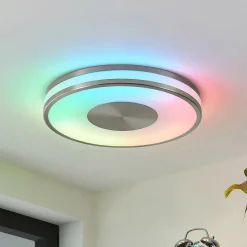 Loftlamper|Loftlamper ^ Lindby Fjella LED-loftlampe RGB-CCT-farveskifter