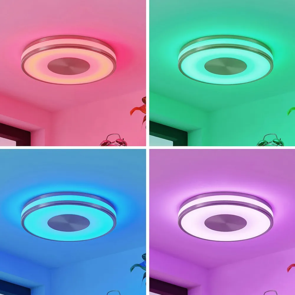 Loftlamper|Loftlamper ^ Lindby Fjella LED-loftlampe RGB-CCT-farveskifter