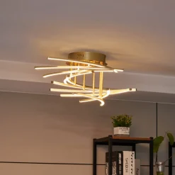 Lindby Loftlamper|Loftlamper > Flakira LED-loftlampe, 10 lk, antik messing