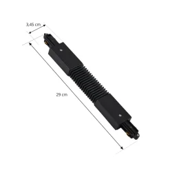 Skinnesystem ^ Lindby Flex-stik Linaro, sort, 1-faset system