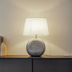 Lindby Bordlamper > Florentino bordlampe, 49 cm, keramik, tekstil