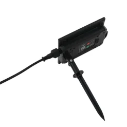 Lindby Udendørs Spot > Freydis LED-solcellelampe, sort, aluminium, 2.000 K