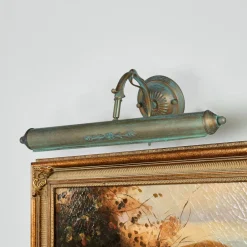 Væglamper|Væglamper ^ Lindby gallerilampe Kalea, 46 cm, 2 lyskilder, verdigris, E14