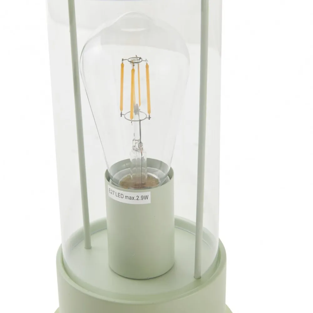 Lindby Dekorationsbelysning|Bordlamper > genopladelig bordlampe Yvette, grøn, IP44, touchdæmper