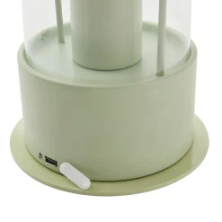 Lindby Dekorationsbelysning|Bordlamper > genopladelig bordlampe Yvette, grøn, IP44, touchdæmper