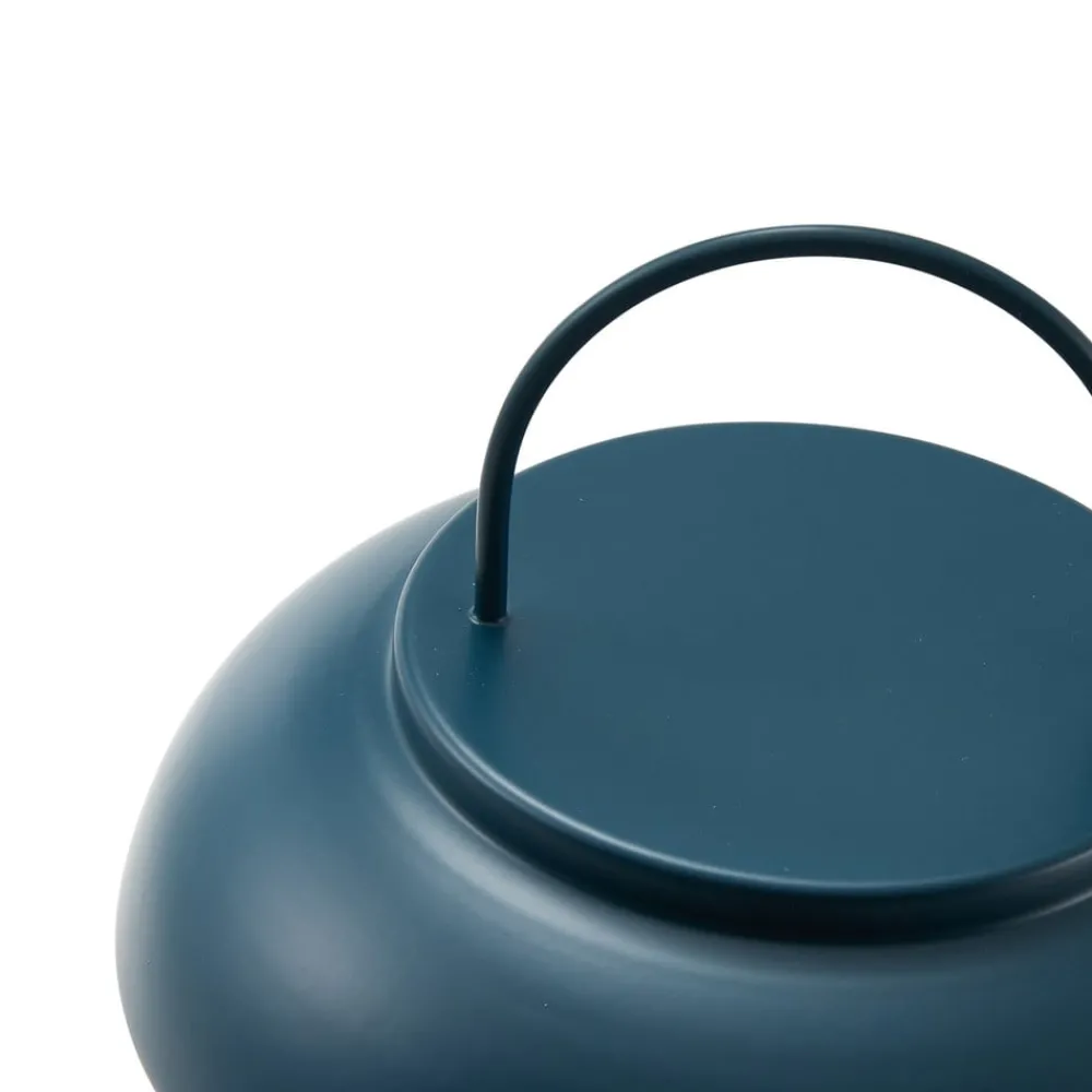 Dekorationsbelysning|Terrassebelysning ^ Lindby genopladelig bordlampe Yvette, blå, IP44, touchdæmper