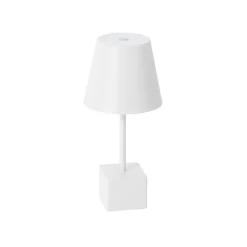 Lindby Dekorationsbelysning|Terrassebelysning > genopladelig LED-bordlampe Janea CUBE, hvid, metal