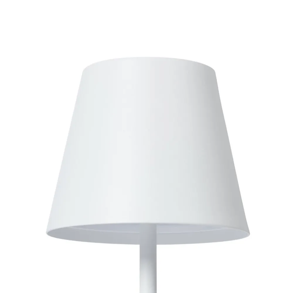 Lindby Dekorationsbelysning|Terrassebelysning > genopladelig LED-bordlampe Janea CUBE, hvid, metal