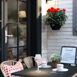 Lindby Dekorationsbelysning|Terrassebelysning > genopladelig LED-lampe Gaja, hvid, USB, IP44, RGBW, dæmpbar