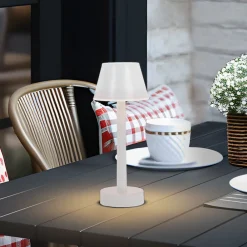 Lindby Dekorationsbelysning|Terrassebelysning > genopladelig LED-lampe Gaja, hvid, USB, IP44, RGBW, dæmpbar