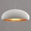 Lindby Gang|Pendellamper > Gerwina pendellampe, hvid/guld, metal, 40 cm, E27