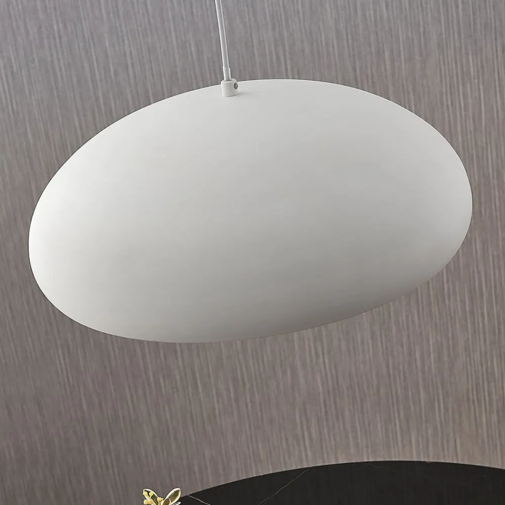 Lindby Gang|Pendellamper > Gerwina pendellampe, hvid/guld, metal, 40 cm, E27