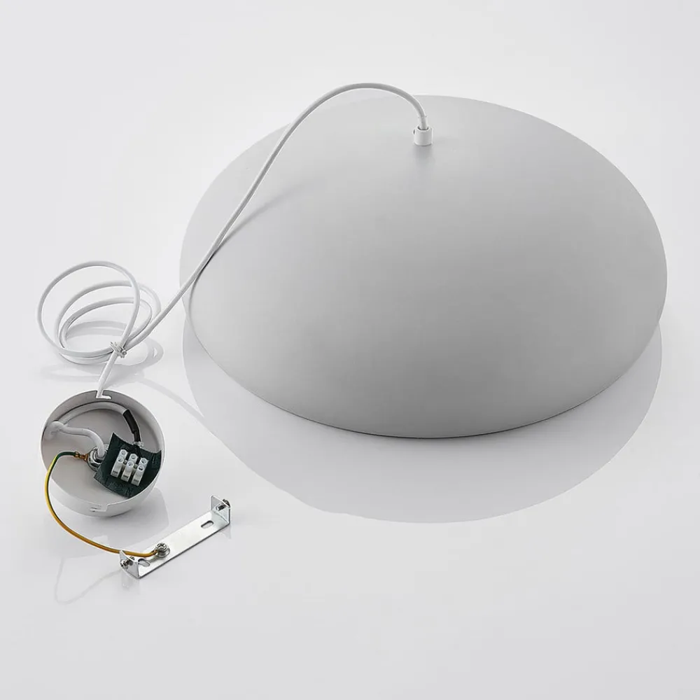 Lindby Gang|Pendellamper > Gerwina pendellampe, hvid/guld, metal, 40 cm, E27