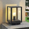 Terrassebelysning|Sokkellamper ^ Lindby Giavanna sokkellampe, 29 cm, antracit, IP44, E27