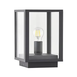 Terrassebelysning|Sokkellamper ^ Lindby Giavanna sokkellampe, 29 cm, antracit, IP44, E27