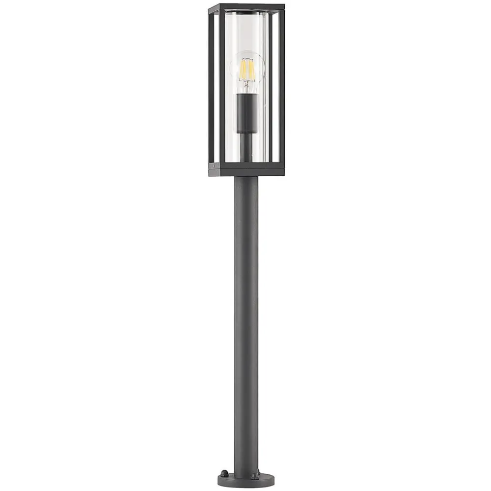 Gadebelysning ^ Lindby Giavanna vejlampe, 80 cm, antracit, IP44, E27
