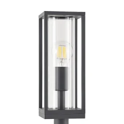 Gadebelysning ^ Lindby Giavanna vejlampe, 80 cm, antracit, IP44, E27