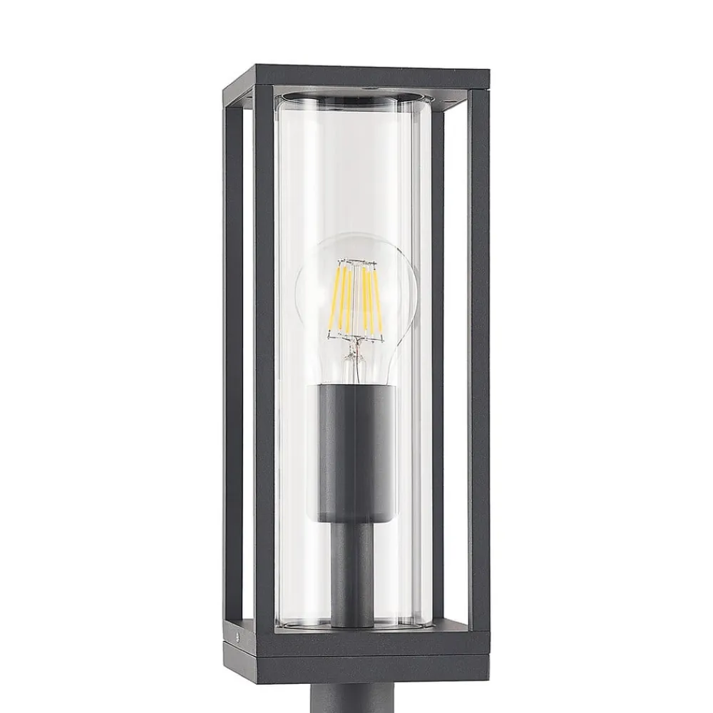 Gadebelysning ^ Lindby Giavanna vejlampe, 80 cm, antracit, IP44, E27