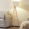 Lindby Gang|Gulvlamper > gulvlampe Adamio, Ø 45,5 cm, hvid, tekstil, stativ