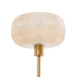 Lindby Gulvlamper|Gulvlamper > gulvlampe Aliette, guld/amber, glas, læselampe