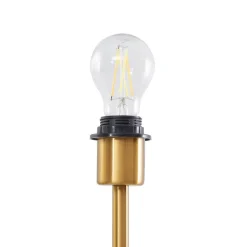 Lindby Gulvlamper|Gulvlamper > gulvlampe Aliette, guld/amber, glas, læselampe