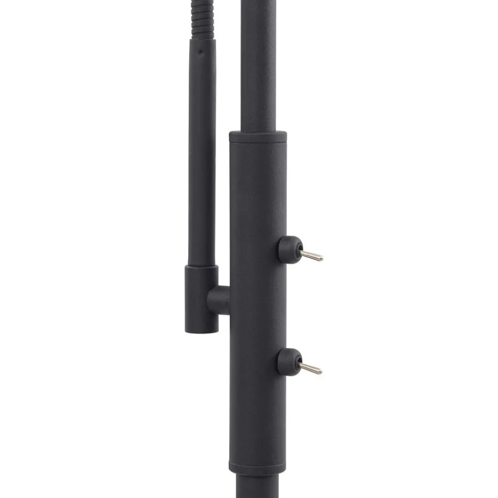 Gulvlamper|Gulvlamper ^ Lindby gulvlampe Aliette, sort/grå, glas, læselampe