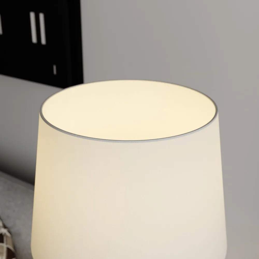 Lindby Gang|Gulvlamper > gulvlampe Benjiro, hvid, tekstil, læselampe, 150 cm