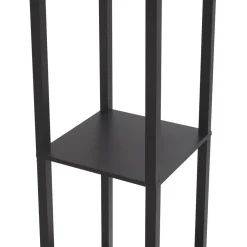 Gang|Pendellamper ^ Lindby gulvlampe Birta, sort, hylde, træ, 159 cm