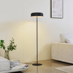 Lindby Gulvlamper|Gulvlamper > gulvlampe Edion, sort, metal
