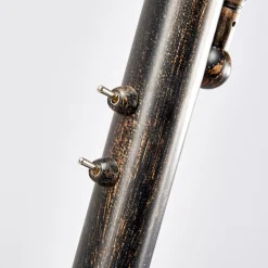 Gulvlamper|Gulvlamper ^ Lindby gulvlampe Elaina, læselampe, rustfarvet, 180 cm, E27