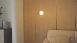 Gulvlamper|Gulvlamper ^ Lindby gulvlampe Elaina, messingfarvet, 162 cm, fleksibel, E14