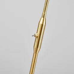 Gulvlamper|Gulvlamper ^ Lindby gulvlampe Elaina, messingfarvet, 162 cm, fleksibel, E14