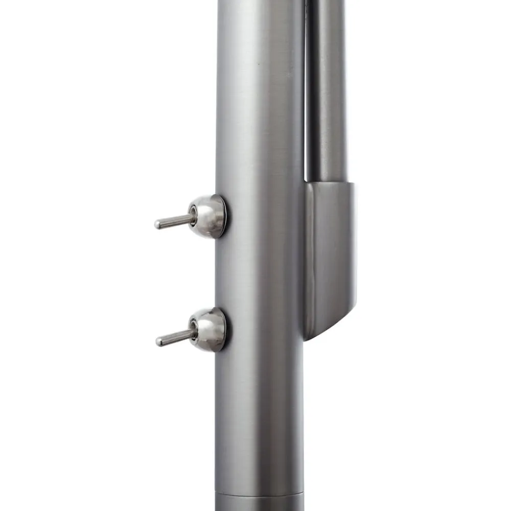 Lindby Gang|Gulvlamper > gulvlampe Jaileen, grå, tekstil, 170 cm, læselampe