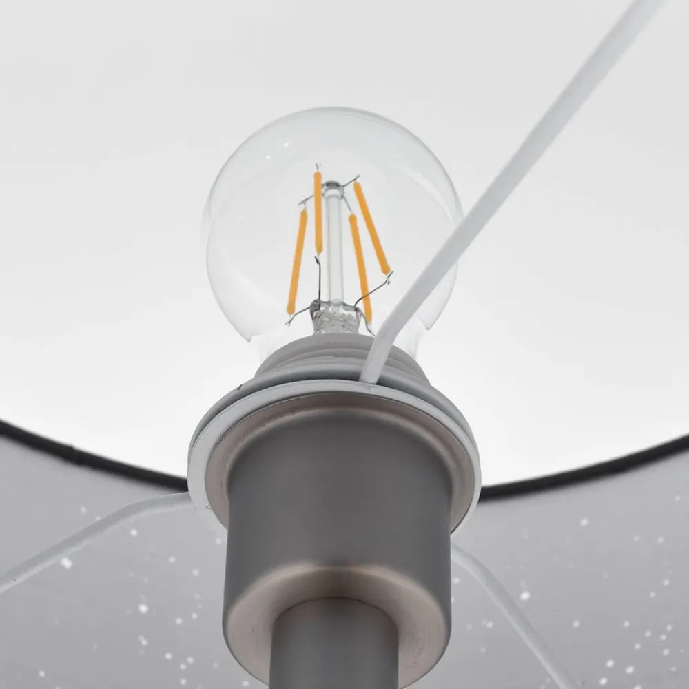 Lindby Gang|Gulvlamper > gulvlampe Jaileen, grå, tekstil, 170 cm, læselampe