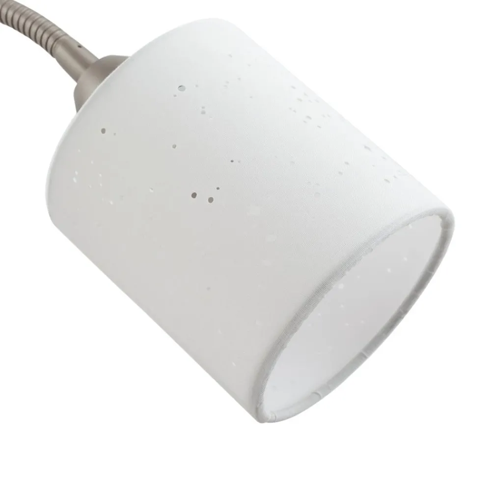 Gang|Gulvlamper ^ Lindby gulvlampe Jaileen, hvid, tekstil, 170 cm, læselampe