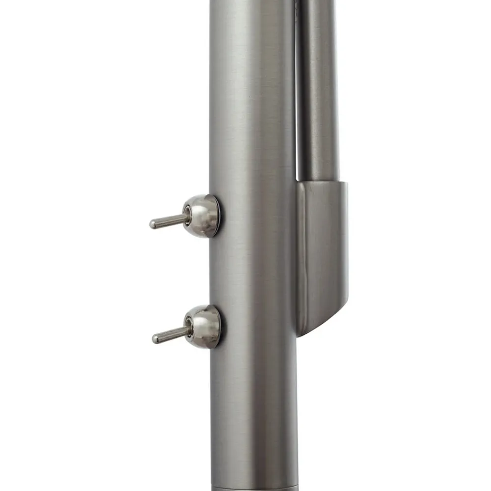 Gang|Gulvlamper ^ Lindby gulvlampe Jaileen, hvid, tekstil, 170 cm, læselampe