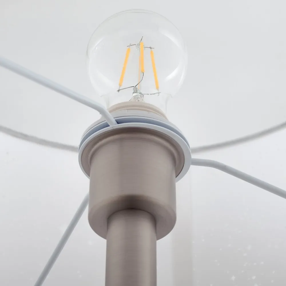 Gang|Gulvlamper ^ Lindby gulvlampe Jaileen, hvid, tekstil, 170 cm, læselampe