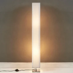 Lindby Gang|Pendellamper > gulvlampe Janno, hvid, tekstil, metal, 120 cm, E27