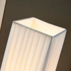 Lindby Gang|Pendellamper > gulvlampe Janno, hvid, tekstil, metal, 120 cm, E27