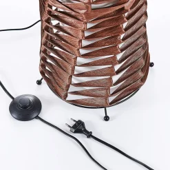 Lindby Gang|Gulvlamper > gulvlampe Joas, 110 cm, papir, tekstil, brun