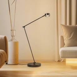 Lindby Gulvlamper > gulvlampe Jyla, sort, 2700K, GX53, jern