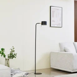 Lindby Gulvlamper > gulvlampe Kaida, sort, metal