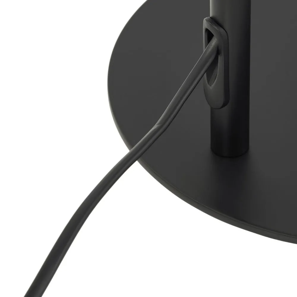 Lindby Gulvlamper > gulvlampe Kaida, sort, metal