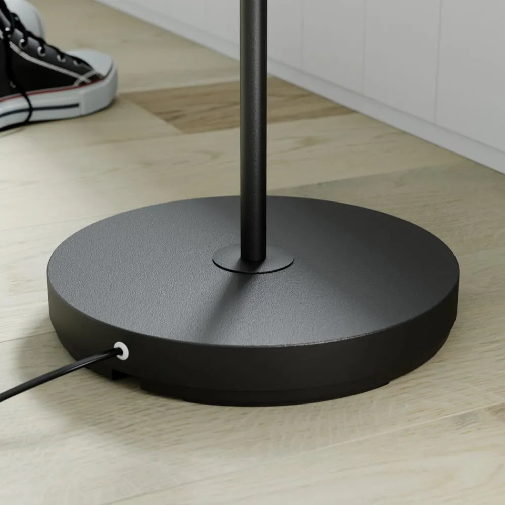 Gulvlamper|Gulvlamper ^ Lindby gulvlampe Karoli, sort, 156 cm, metal, fleksibel arm