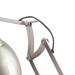 Arbejdsrum/Kontor|Gulvlamper ^ Lindby gulvlampe Leia, sølv, metal, 180 cm, drejelig, E27