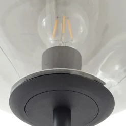 Lindby Gulvlamper|Gulvlamper > Gulvlampe Lelia, røggrå, glas, metal, 150 cm