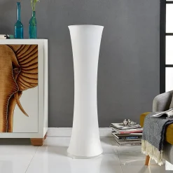 Lindby Pendellamper|Gulvlamper > gulvlampe Liana, højde 123 cm, hvid, tekstil