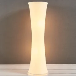 Lindby Pendellamper|Gulvlamper > gulvlampe Liana, højde 123 cm, hvid, tekstil