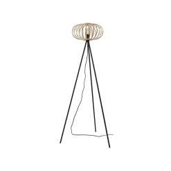 Gulvlamper ^ Lindby gulvlampe Lielle, naturlig bambus, Ø 40 cm
